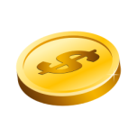 Gold Dollar Coin Favicon 