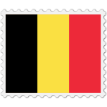 Belgium Flag Stamp Favicon 
