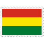 Bolivia Flag Stamp Favicon 