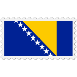 Bosnia And Herzegovina Flag Stamp Favicon 