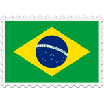 Brazil Flag Stamp Favicon 
