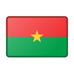 Burkina Faso Flag Bevelled Favicon 