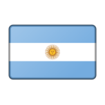 Flag Of Argentina Bevelled Favicon 
