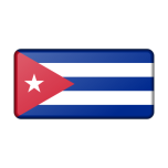 Flag Of Cuba Bevelled Favicon 