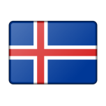 Flag Of Iceland Bevelled Favicon 