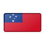 Flag Of Samoa Bevelled Favicon 