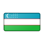 Flag Of Uzbekistan Bevelled Favicon 
