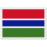 Gambia Flag Stamp Favicon 