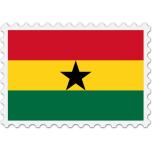 Ghana Flag Stamp Favicon 