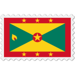 Grenada Flag Stamp Favicon 