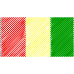 Guinea Flag Linear Favicon 