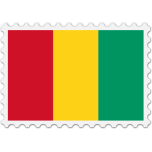 Guinea Flag Stamp Favicon 