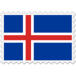 Iceland Flag Stamp Favicon 