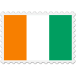 Ivory Coast Flag Stamp Favicon 