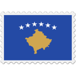 Kosovo Flag Stamp Favicon 