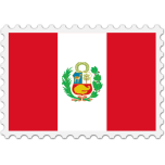 Peru Flag Stamp Favicon 