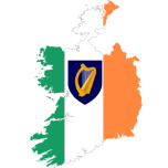 Republic Of Ireland Map Flag With Coat Of Arms Favicon 