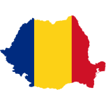 Romania Map Flag Favicon 