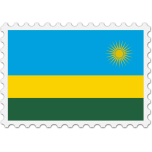 Rwanda Flag Stamp Favicon 