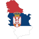  Serbia Map Flag With Stroke   Favicon Preview 