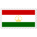 Tajikistan Flag Stamp Favicon 