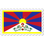Tibet Flag Stamp Favicon 