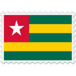 Togo Flag Stamp Favicon 
