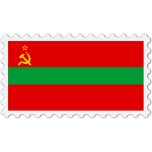 Transnistria Flag Stamp Favicon 