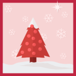 Christmas Tree In The Snow Favicon 
