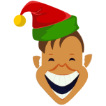Laughing Christmas Elf Favicon 