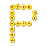 Floral Alphabet P Favicon 