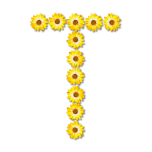 Floral Alphabet T Favicon 