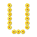 Floral Alphabet U Favicon 