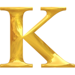 Gold Typography K Favicon 