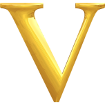  Gold Typography V   Favicon Preview 
