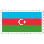 Azerbaijan Flag Stamp   Favicon Preview 