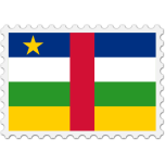 Central African Republic Flag Stamp Favicon 