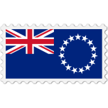 Cook Islands Flag Stamp Favicon 