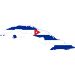 Cuba Map Flag Favicon 