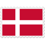 Denmark Flag Stamp Favicon 