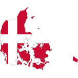 Denmark Map Flag With Stroke Favicon 