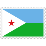 Djibouti Flag Stamp Favicon 