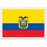 Ecuador Flag Stamp Favicon 