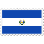 El Salvador Flag Stamp Favicon 