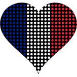 Heart France Flag Circles Favicon 