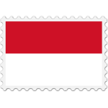 Indonesia Flag Stamp Favicon 