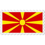 Macedonia Flag Stamp Favicon 