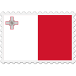 Malta Flag Stamp Favicon 