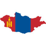 Mongolia Flag Map Favicon 