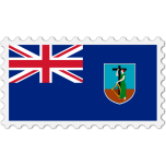 Montserrat Flag Stamp Favicon 